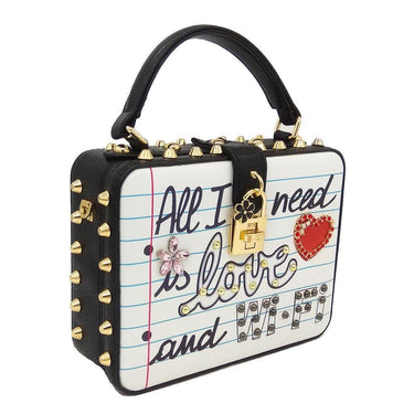 All I Need Is Love and Wi-Fi Faux Crocodile Skin Handbag Kawaii Harajuku Cute Pearl Studs Graffiti Queen Heart from NSE Imports #1.